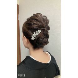 娘様のご結婚式💐お母様の留袖着付＆ショートボブさん大得意です。ロング並みのボリューム感ある上品ヘアにお仕上げしましたの画像2