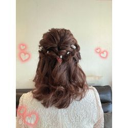 和装だけでなく、洋装ドレスに合わせたヘアセットもお任せください！の画像1