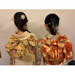 米寿のお祝い　振袖　姉妹　椿山荘の画像2