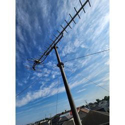 茨城県行方市屋根上地デジアンテナ交換工事の画像1