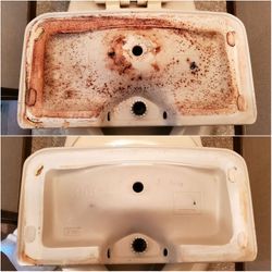 🚻タンク内洗浄。トイレクリーニングに大忙し💦の画像1