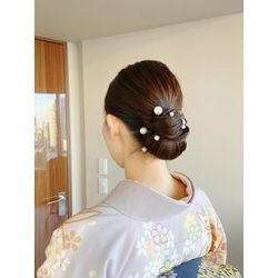 26/1/10 お宮参り　訪問着　ロングヘアの画像3