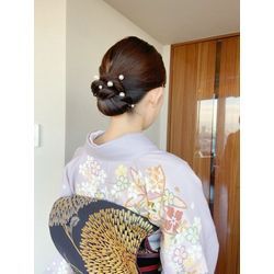 26/1/10 お宮参り　訪問着　ロングヘアの画像1