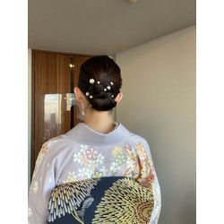 26/1/10 お宮参り　訪問着　ロングヘアの画像2