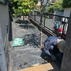 柏の藤心の除草シート張りの画像2