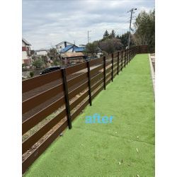 強風対策も万全！法面活用×樹脂フェンス施工事例の画像1