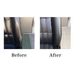 【レザーシートのひび割れ補修】買い替え前にご相談ください！見違える仕上がりのビフォーアフターの画像1