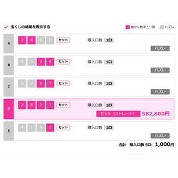 お客様より大型ナンバーズ4　きたーーー 当選連絡。52万2800円(縁起大吉便)の画像1