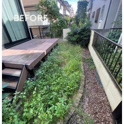 東京都　武蔵村山市　お庭の除草と抜根作業の画像1