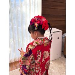 七五三🌸3歳さんアンティークの着物の画像2
