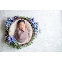 【紫系】ニューボーンフォトお花のお色目見本の画像2