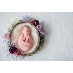 【紫系】ニューボーンフォトお花のお色目見本の画像3