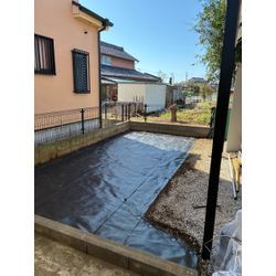 庭木の伐採・抜根｜お清めをしてから作業、防草シートと砂利敷きで雑草対策の画像2