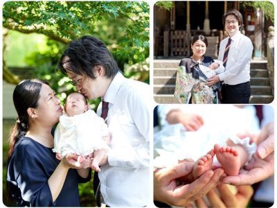 《雨でも撮影可能！》はじめての家族写真、お宮参りの特別な一日を残そう。