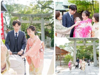 《雨でも撮影可能！》はじめての家族写真、お宮参りの特別な一日を残そう。