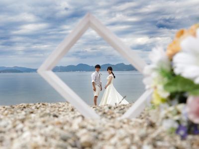 写真+動画 レタッチ後納品 前撮り後撮り2次会 追加費用なし ドローン空撮あり