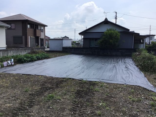 防草シート施工承ります！