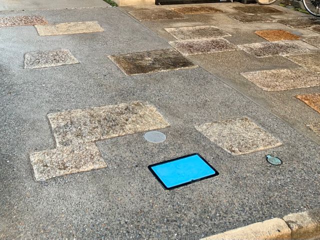 【庭屋のコンクリート】