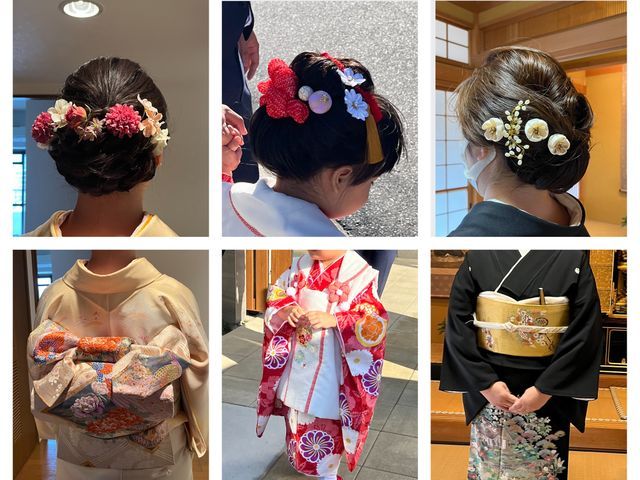 ★髪飾りプレゼント大好評★着付13000円でヘアセット込料金★成人式七五三受付中
