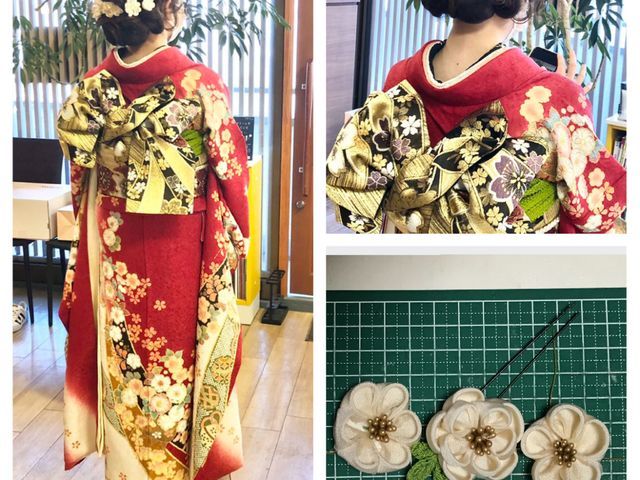 ★髪飾りプレゼント大好評★着付13000円でヘアセット込料金★成人式七五三受付中
