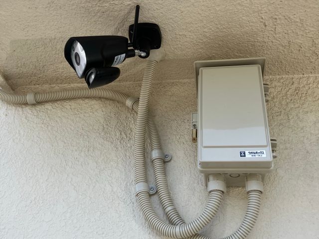 防犯カメラの設置工事！有線、無線どちらも対応可能です！