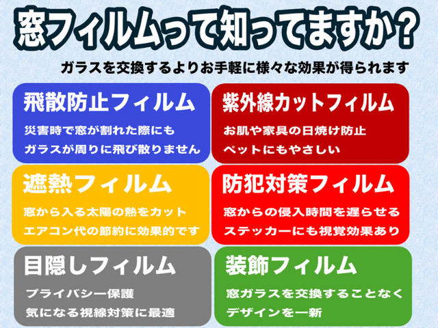 【新規特別価格】岡山在住の5児パパが目隠し・防犯・断熱で快適空間をお届け