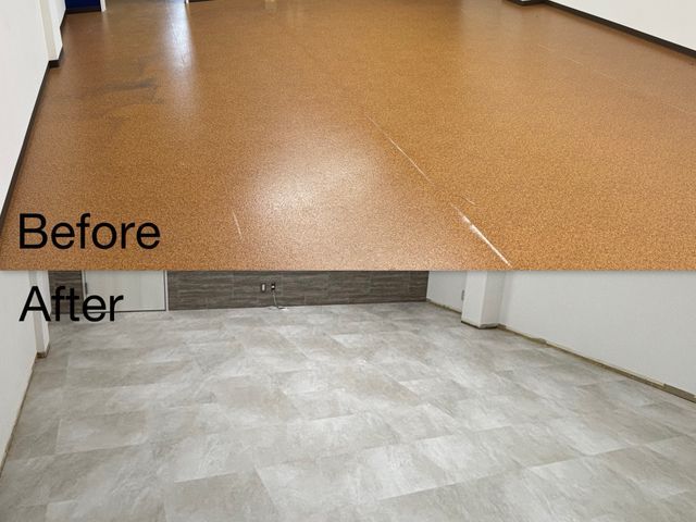 1000件以上の床施工経験者が行う、住宅・小規模店舗向けクッションフロア張替