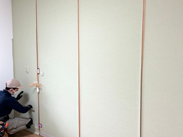 仙台市泉区からお伺い！壁1面〜OKです！地震のひびや壁穴補修もご相談ください！サービスの画像
