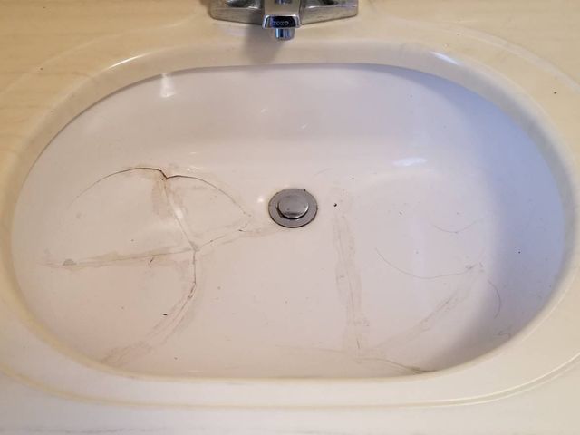洗面ボウルの補修