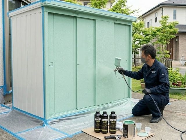 【世界最強塗料】ラプターライナー専門施工！プロが「武装」する超高耐久物置塗装