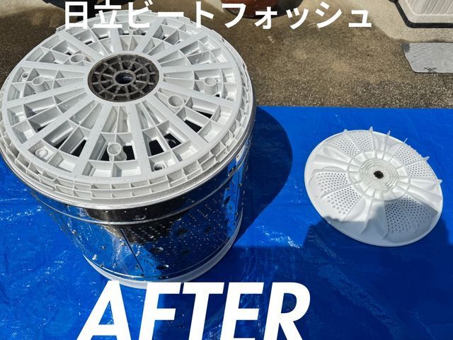 洗濯槽の取り外しで徹底洗浄いたします！電気工事業資格あり！