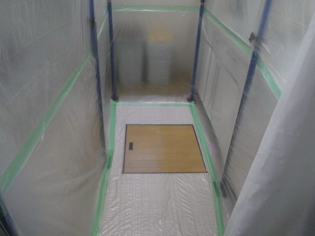 【5年保証付！】床下の防蟻、防カビ、防腐を行うバリア施工です！！