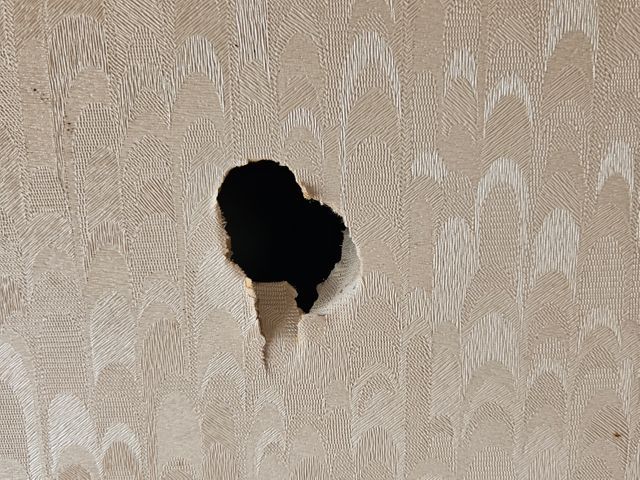 壁陥没穴がプロのリペア技術でなかった状態に補修出来ます。