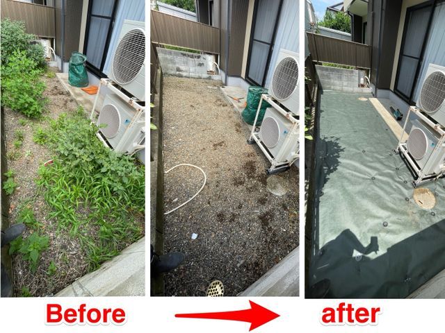 ☆明るいお庭へ大変身！笑顔にさせてみせます^^防草効果抜群☆雑草が突き抜けない☆
