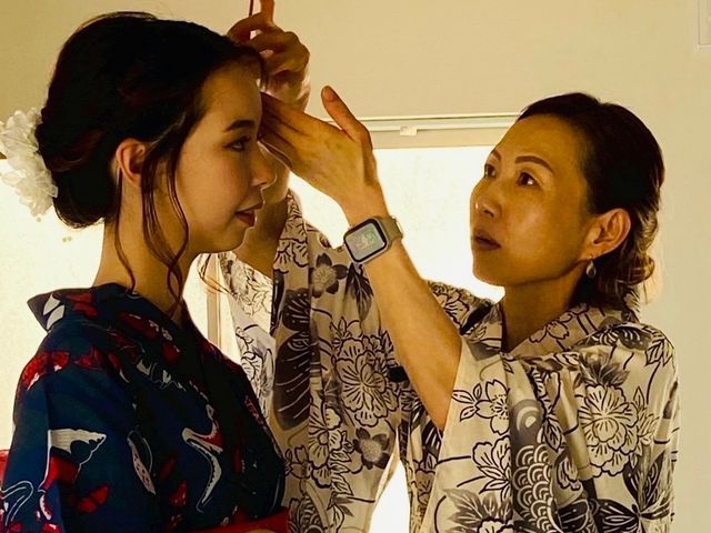 ◎着崩れなし苦しくない美しいお着付けいたします。現役美容師３０年ヘアセットも可◎