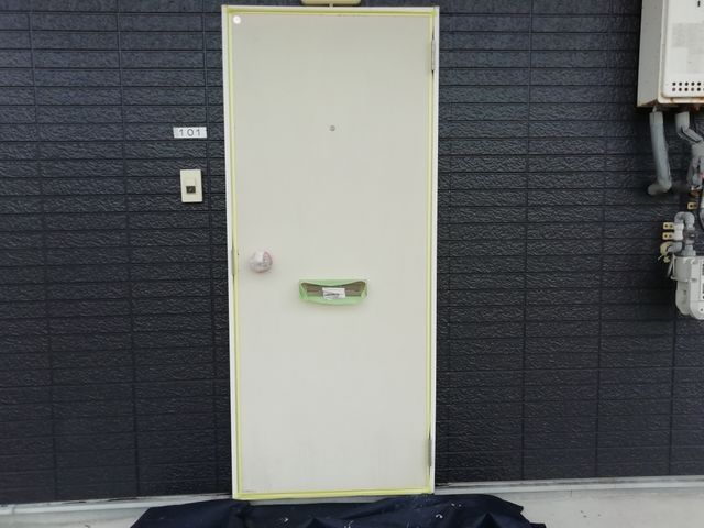 玄関アルミドア塗装