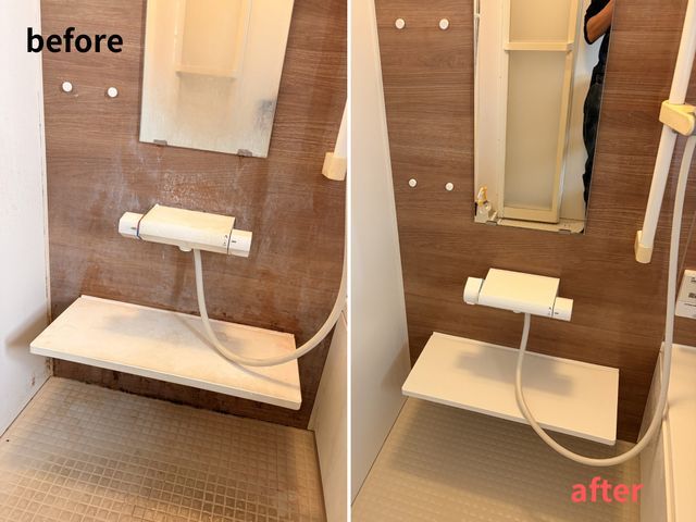 【夫婦で訪問できます♬】水アカ・カビ掃除はお任せ！鏡もピカピカに♪