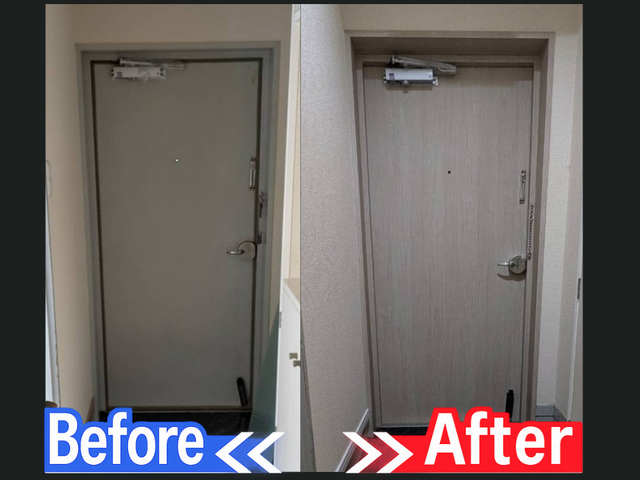 玄関ドア ダイノックシート施工専門（大健信和）
