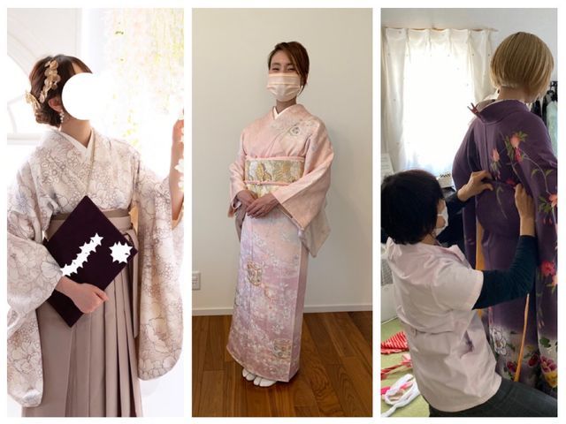 着物歴30年。着物好きが綺麗で丁寧に、お着付けします。