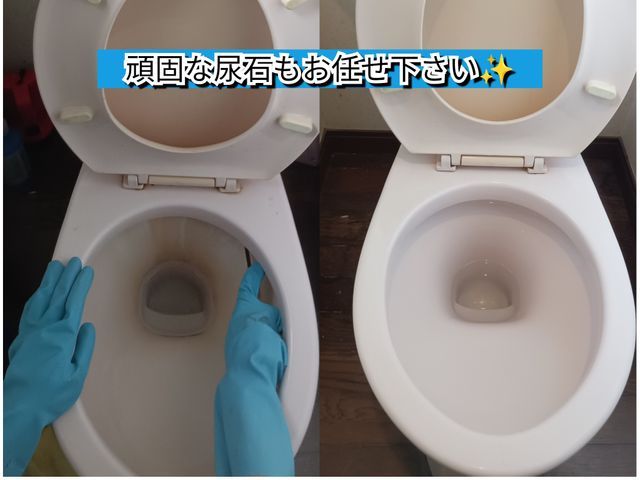 頑固な尿石もお任せください。プロが徹底洗浄◎