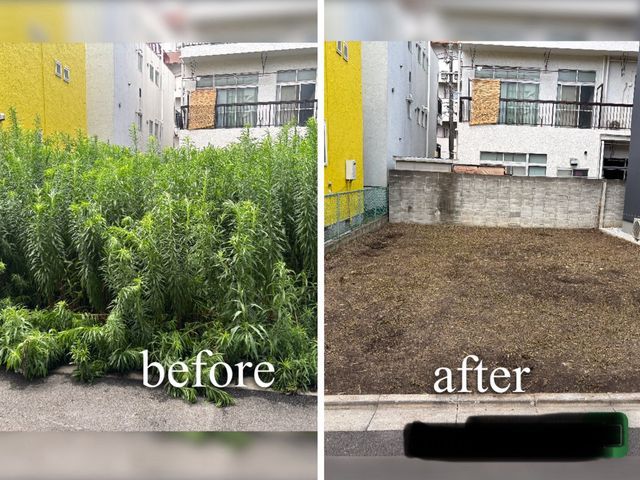 他を圧倒する、レベルの違う仕上がり。緑なんて残しません。防草シート、砂利敷き対応