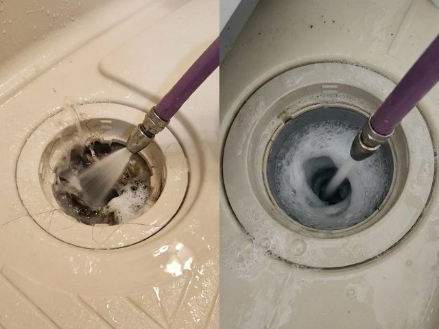 室内・室外の両側から徹底高圧洗浄