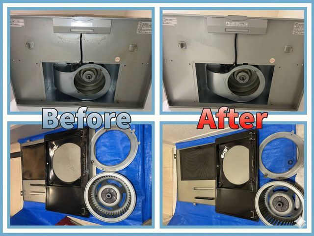 掃除が大変なキッチンと換気扇をまとめて丁寧洗浄◆徹底洗浄でピカピカに