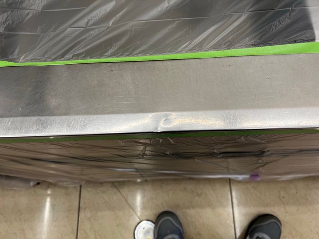 キッチンシンクの凹み、傷、穴、新品同様に修理します！