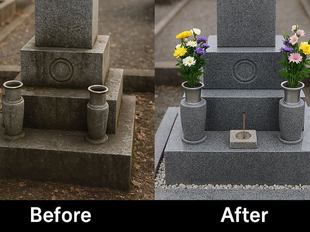 ★安心と信頼のレポート付き★丁寧な墓参り代行サポート