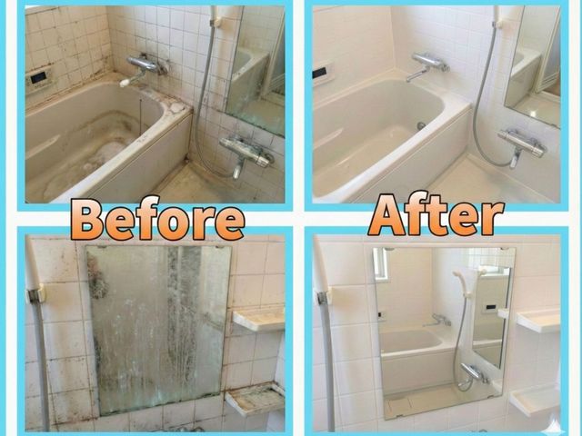 カビ水垢皮脂汚れを徹底洗浄して清潔なお風呂に仕上げます◆すっきり洗浄でピカピカに