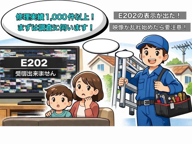 テレビの映りに異常があったら連絡ください！経験豊富なスタッフが伺います！