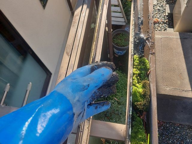 雨樋の修繕修理、ゴミつまり掃除！
