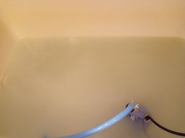 追い焚き配管ブラシクリーニング!!　　　　薬剤プラスブラシのW洗浄!!