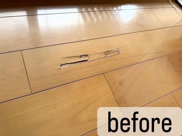 茨城県内出張費無料！ 安全・フローリング修繕　匂いの少ない施工も可能です！